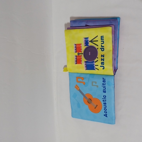 Cribmates Baby Fabric Books Set of 3 Unicorns, Animal, Musical Instruments - Picture 10 of 11